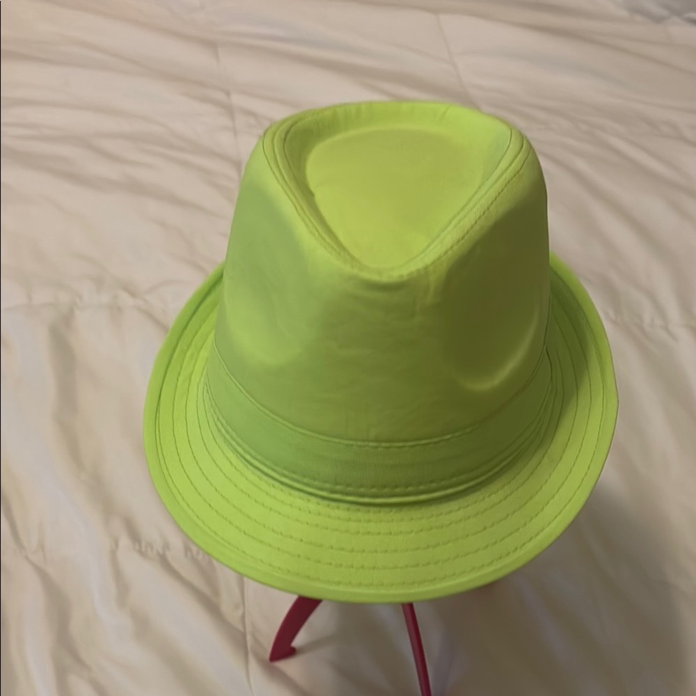 Vibrant Lime Green Fedora Hat